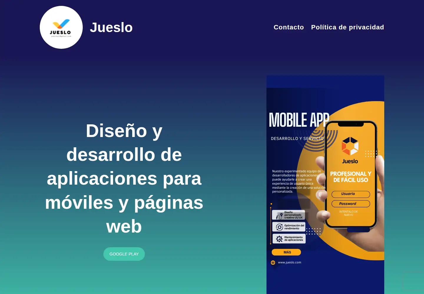 Screenshot of jueslo.com