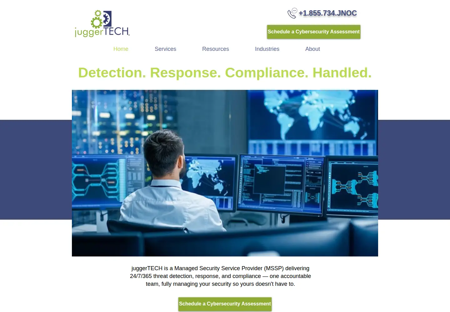 Captured homepage of juggertech.com in the current scan