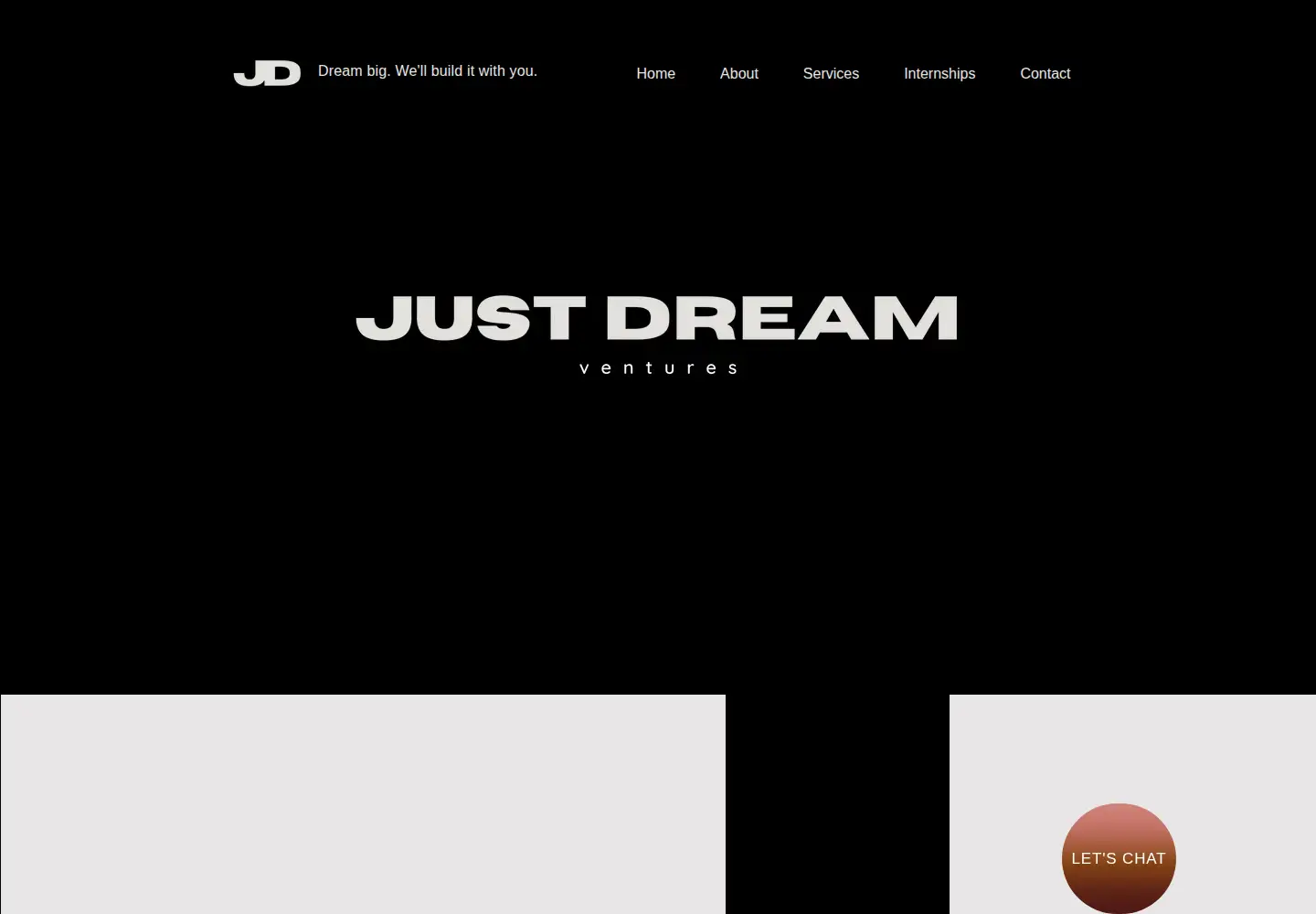Screenshot of justdreamventures.com