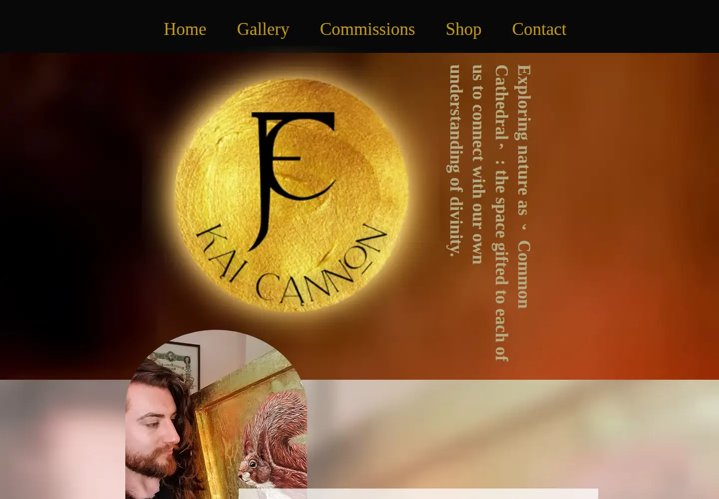 Screenshot of kaicannonartist.com