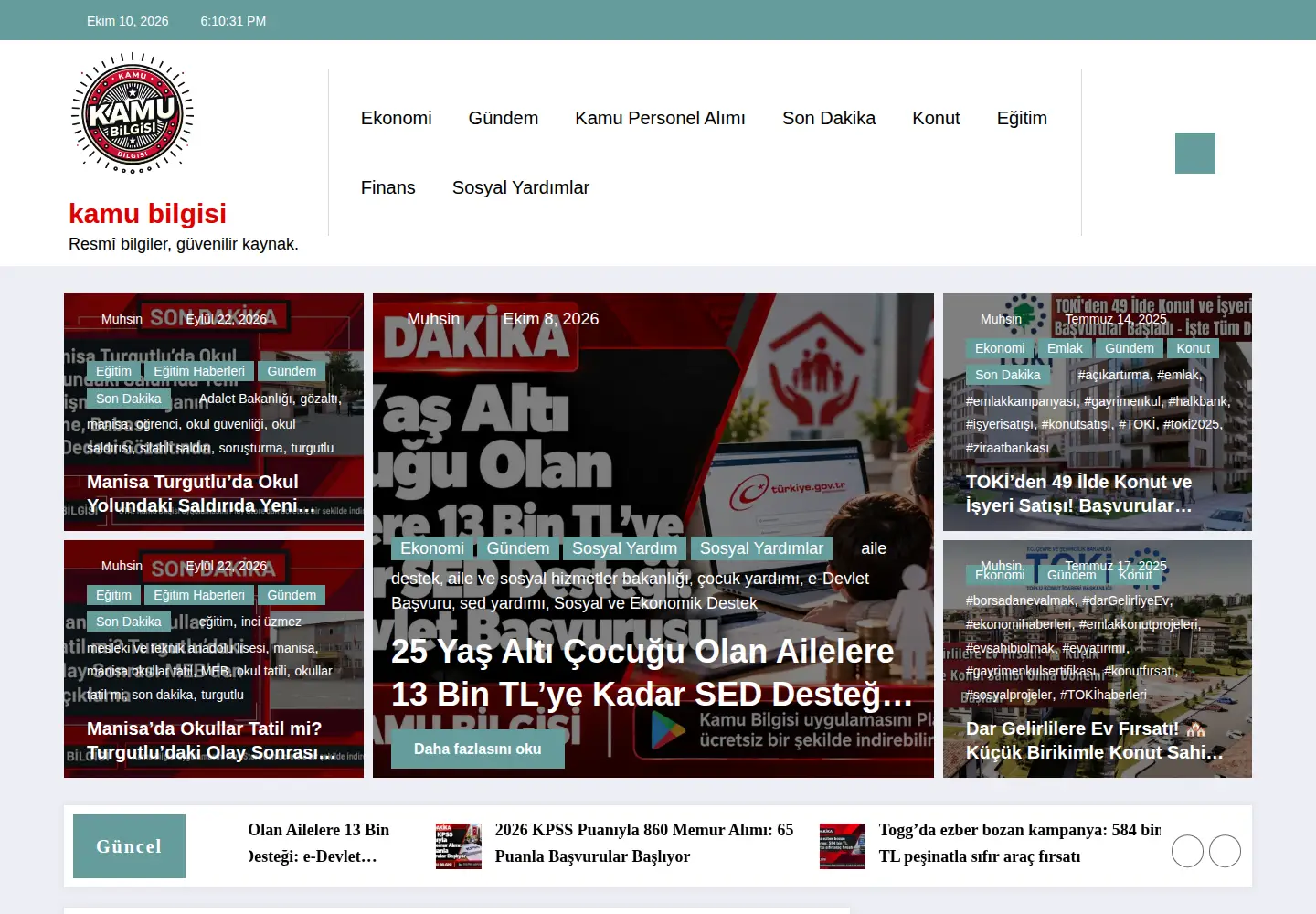 Screenshot of kamubilgisi.com