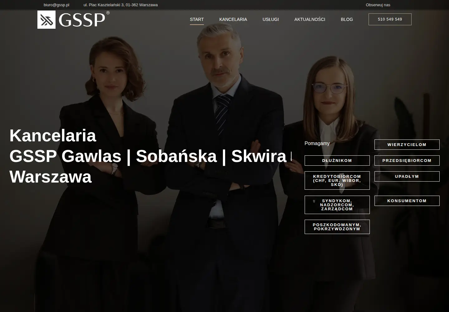 Screenshot of kancelariagawlas.com