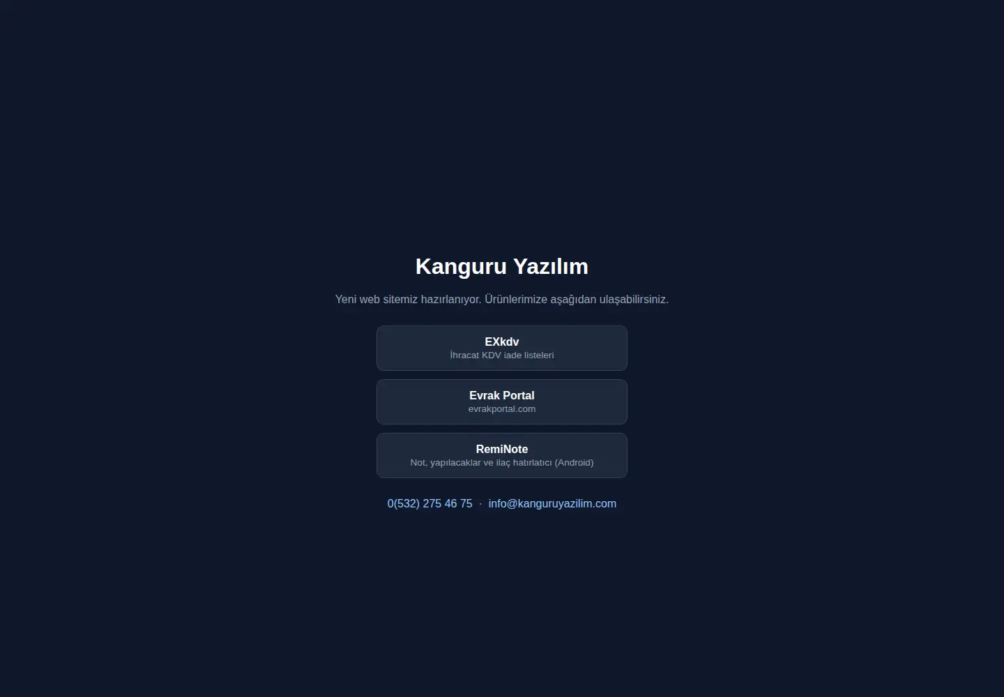 Captured homepage of kanguruyazilim.com in the current scan