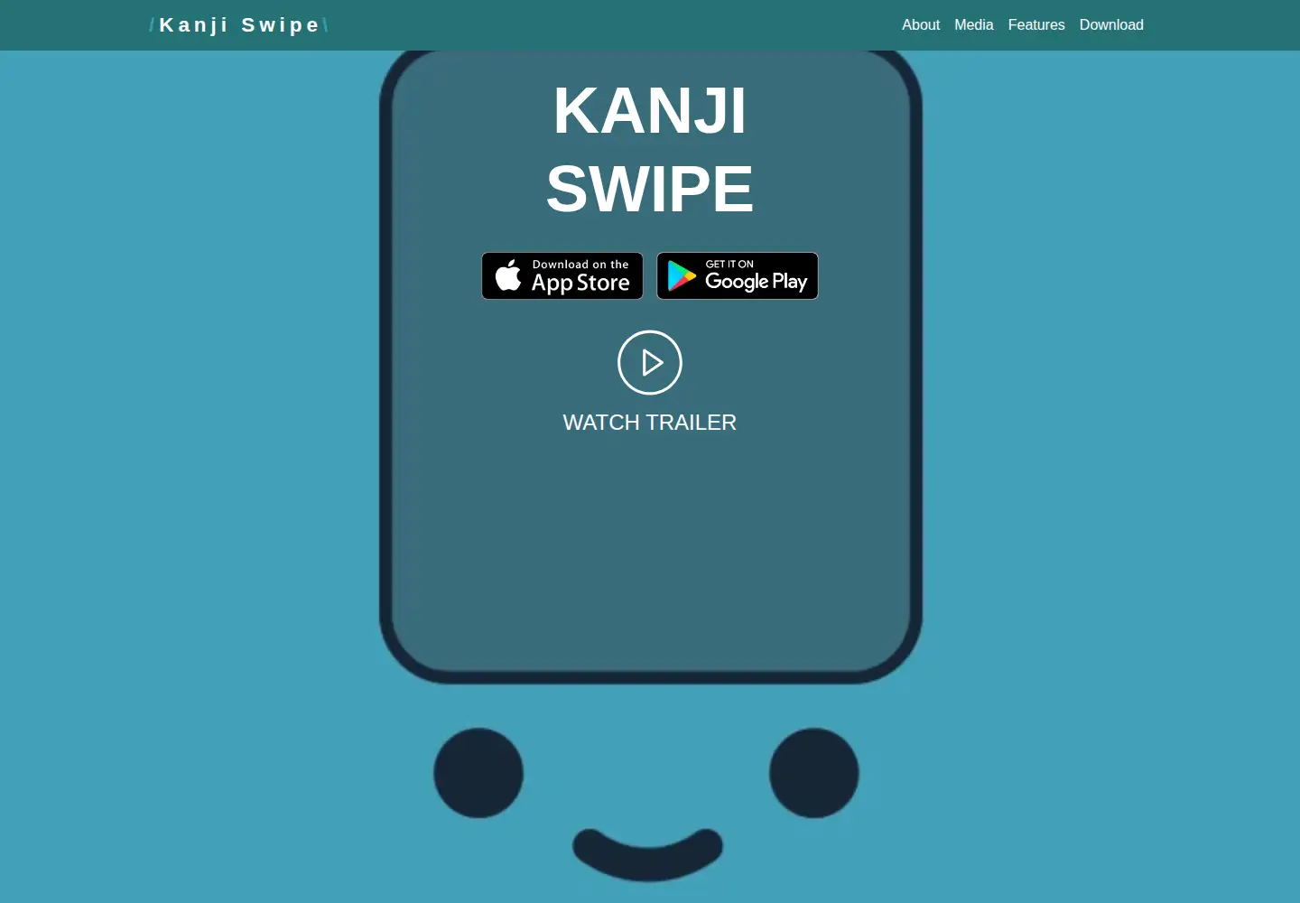 Captured homepage of kanjiswipe.com in the current scan