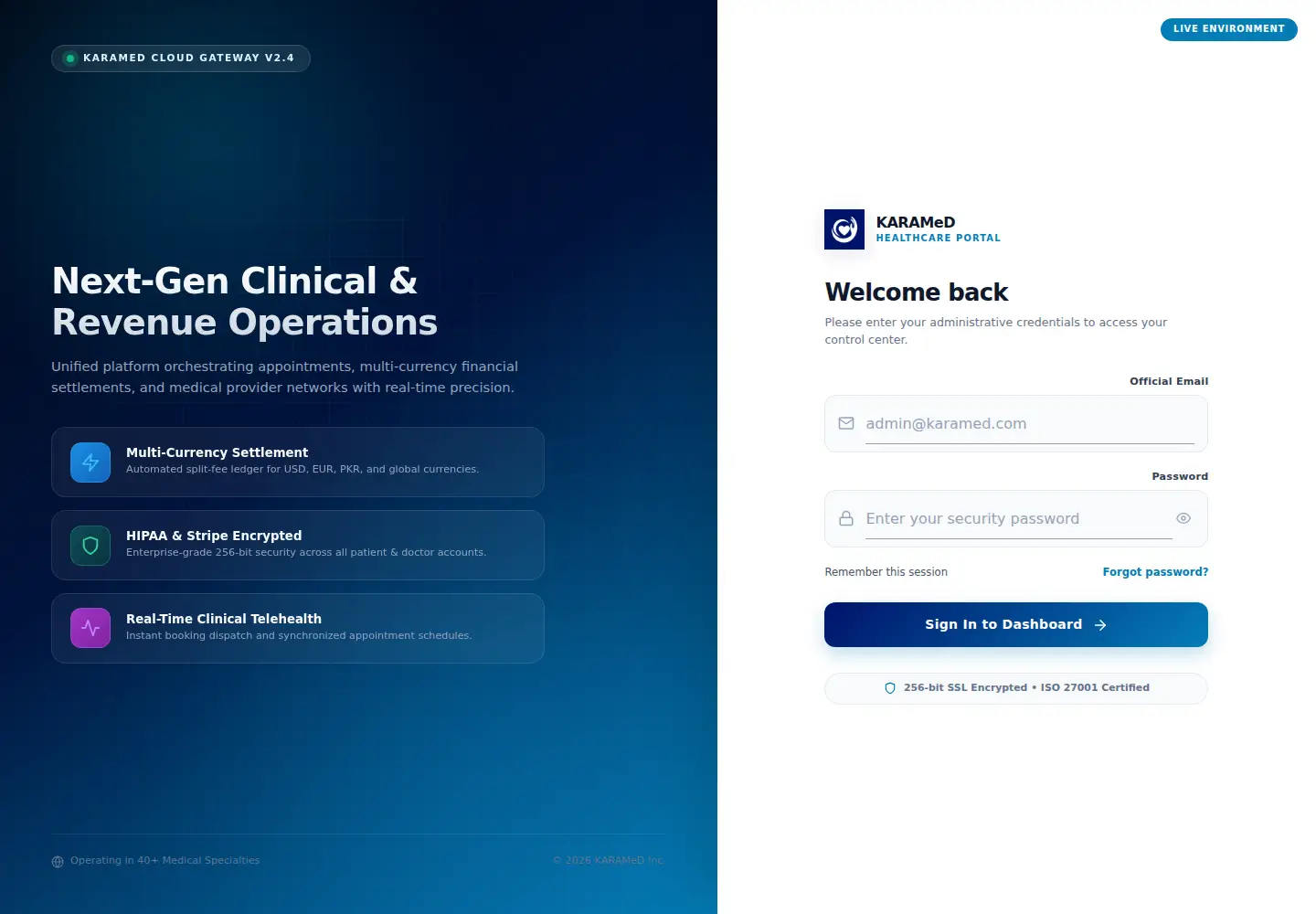 Screenshot of karamed-portal.com
