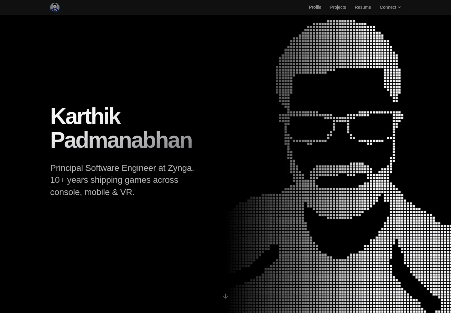 Screenshot of karthikpadmanabhan.com