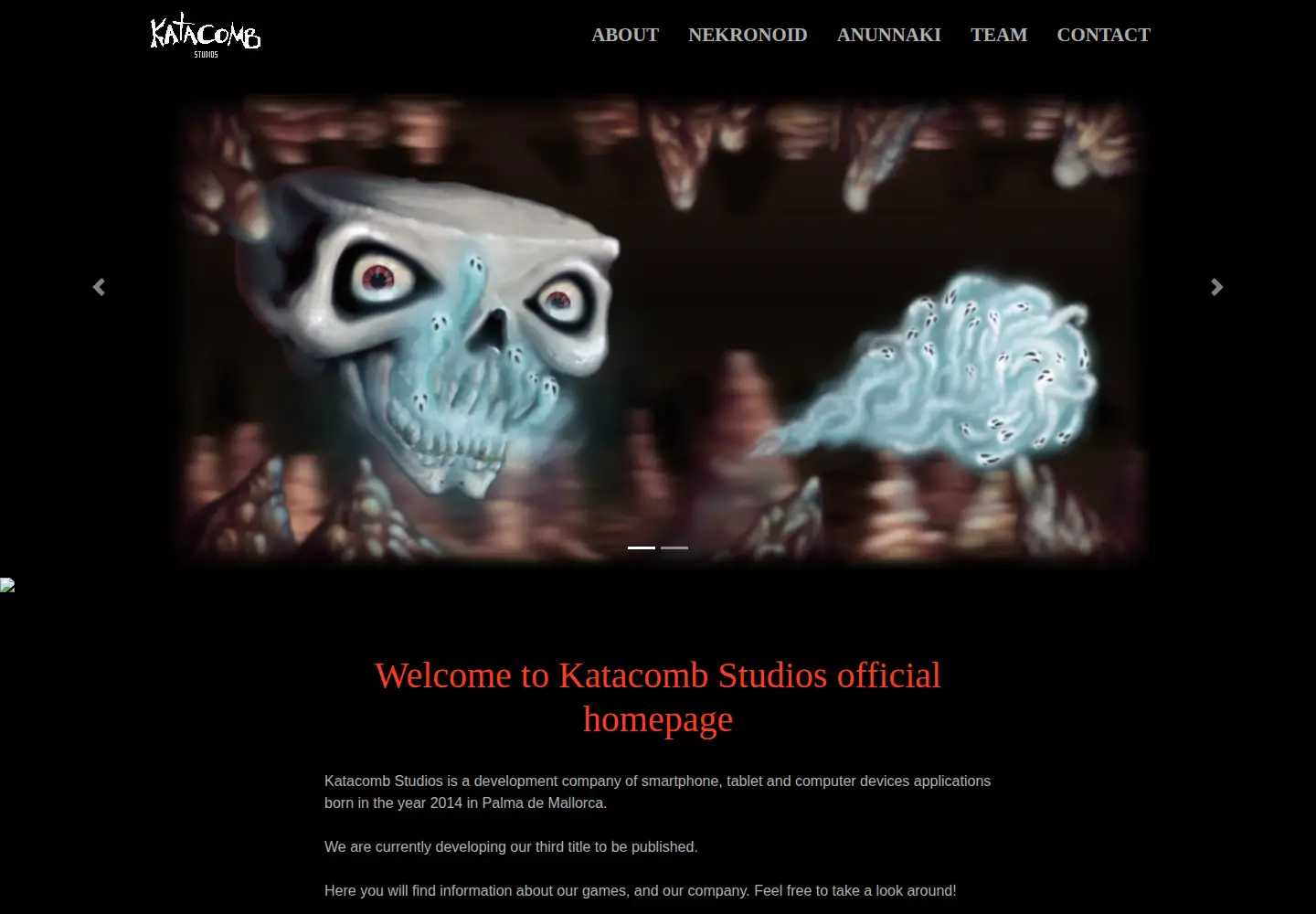Screenshot of katacombstudios.com