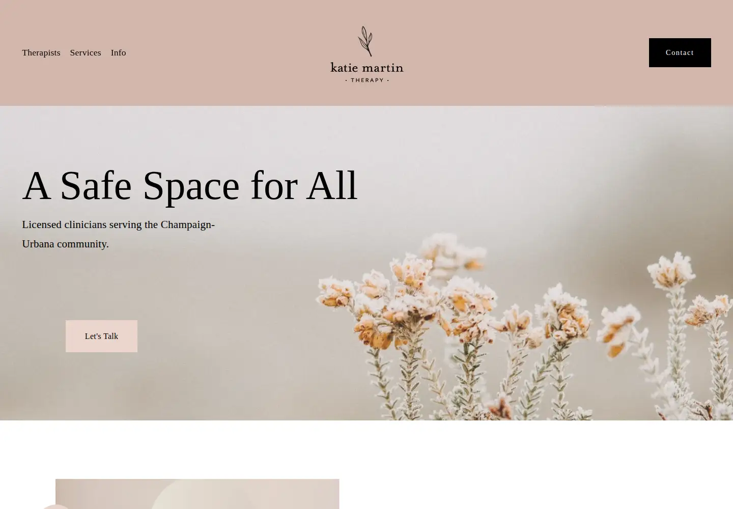 Screenshot of katiemartintherapy.com