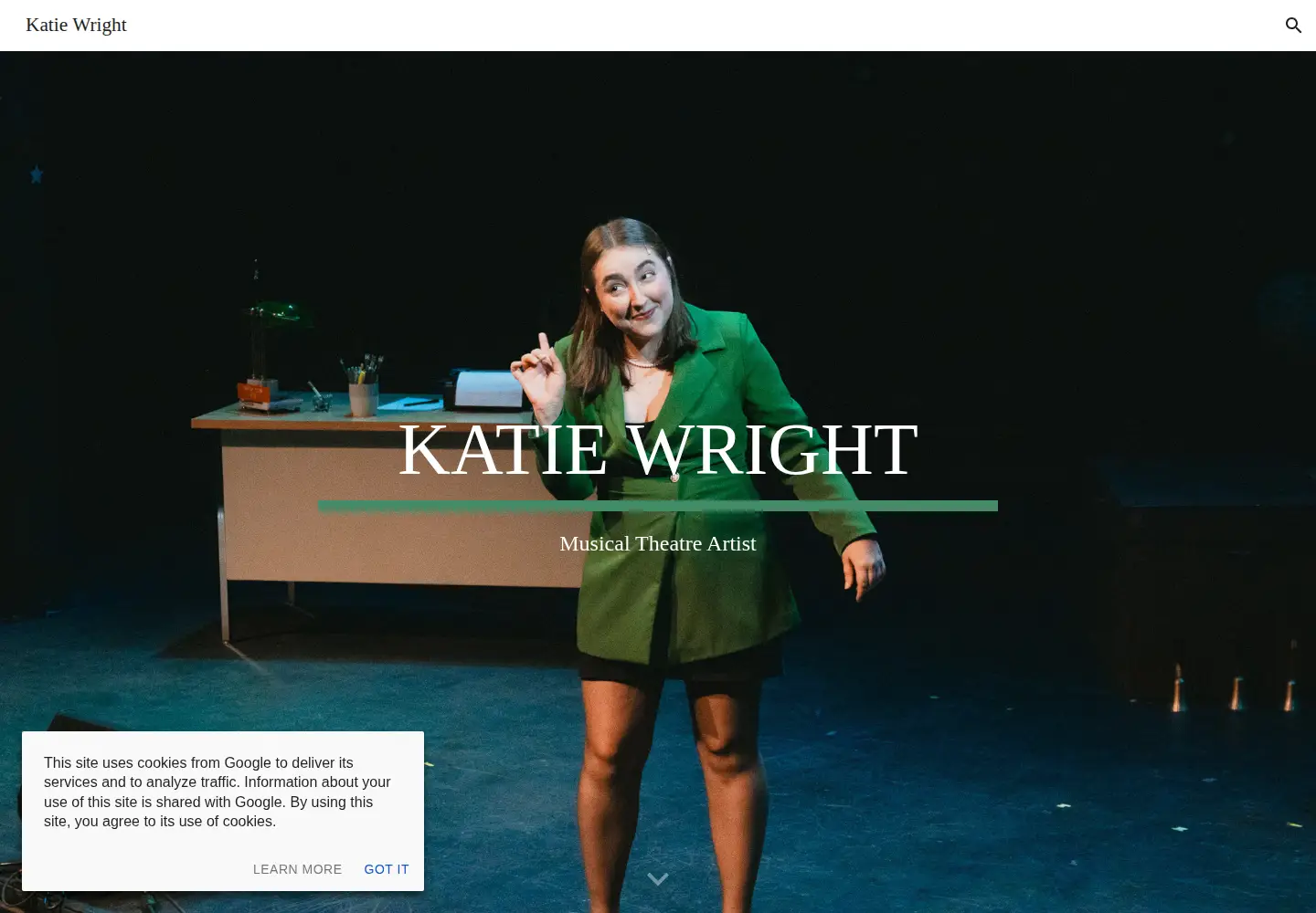 Screenshot of katiewrightactor.com