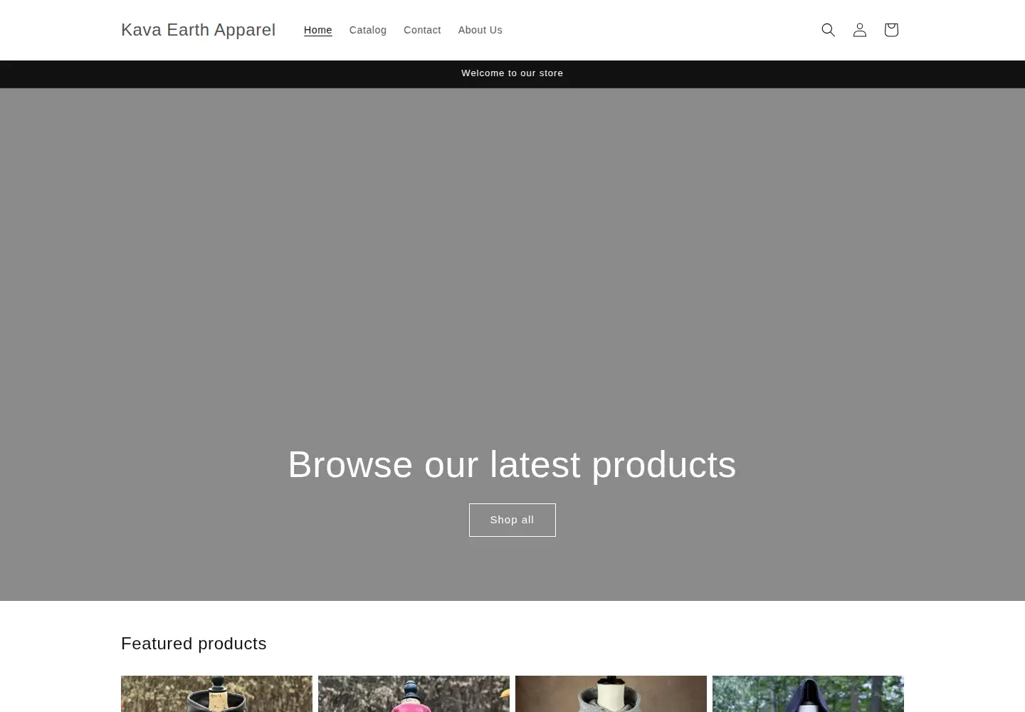 Captured homepage of kavaearth.com in the current scan