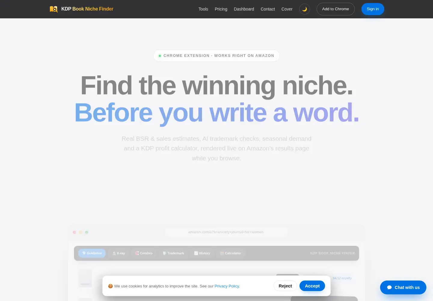 Screenshot of kdphunter.com