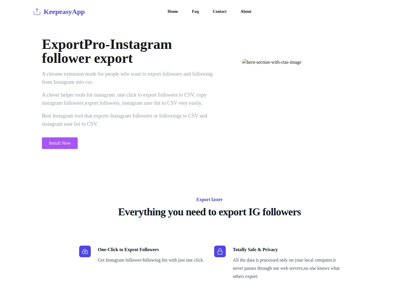 Screenshot of keepeasyapp.com