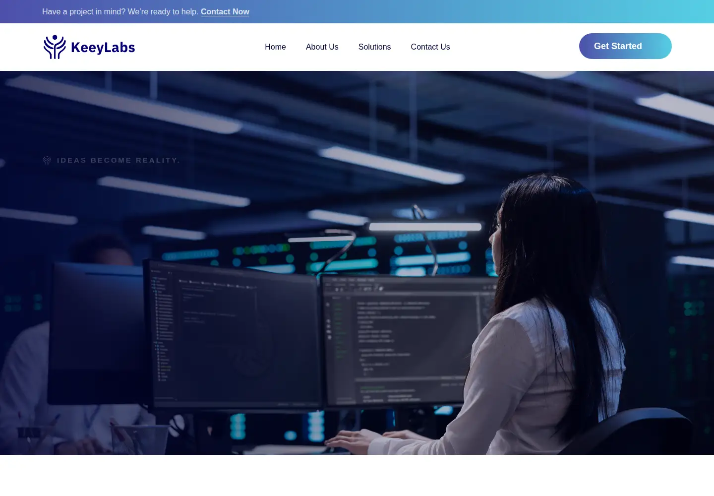 Captured homepage of keeylabs.com in the current scan
