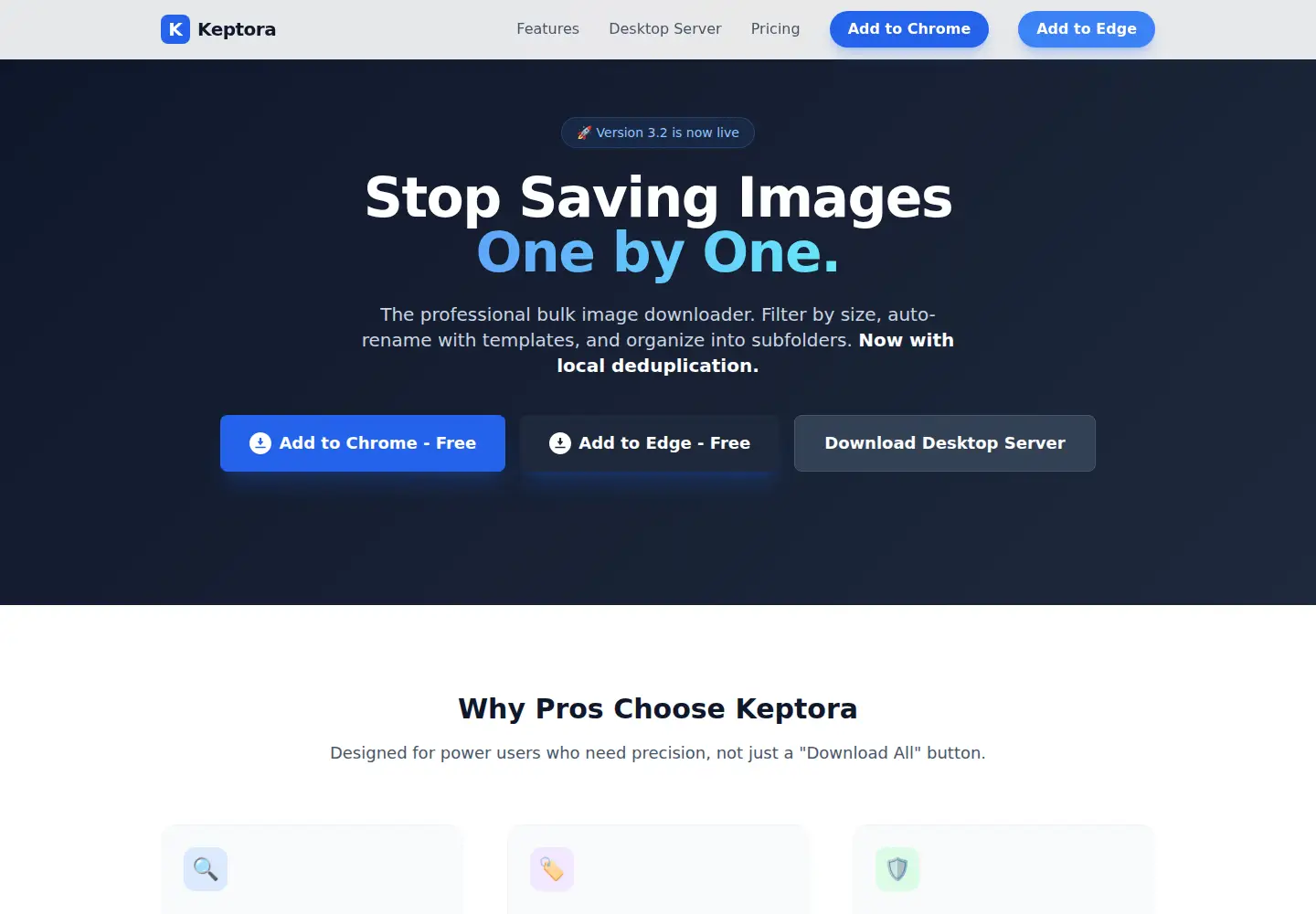 Screenshot of keptora.com