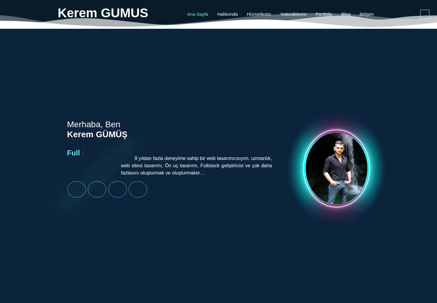 Captured homepage of keremgumus.com in the current scan