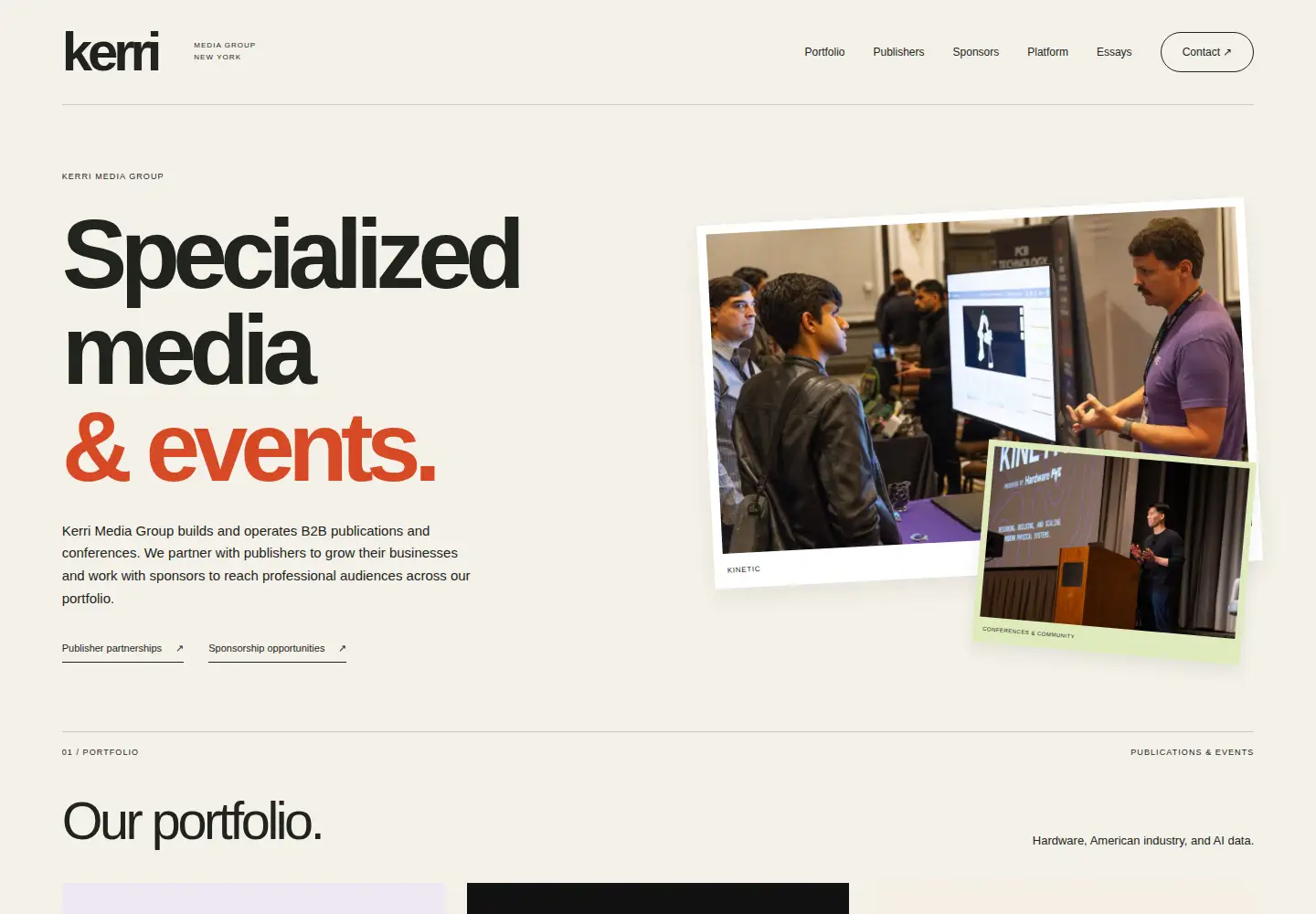 Captured homepage of kerrihq.com in the current scan