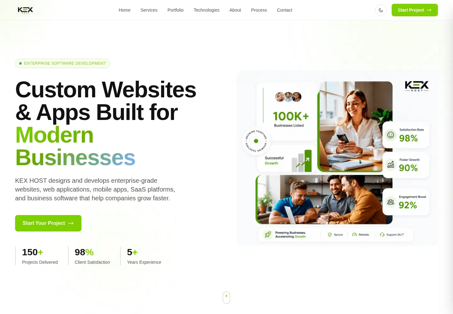 Screenshot of kexhost.com