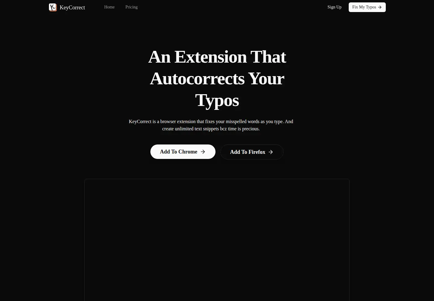 Screenshot of keycorrect.com