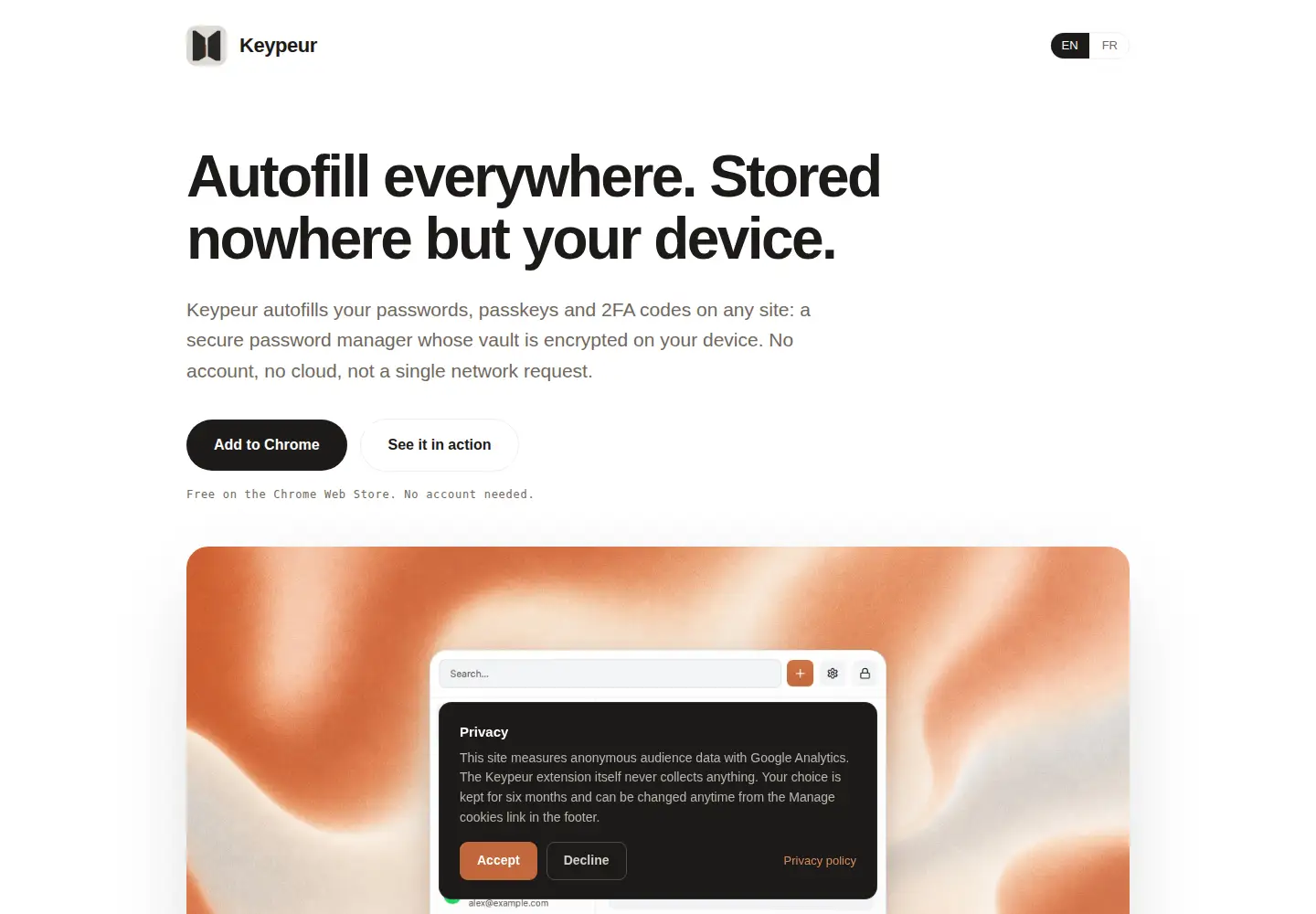 Screenshot of keypeur.com