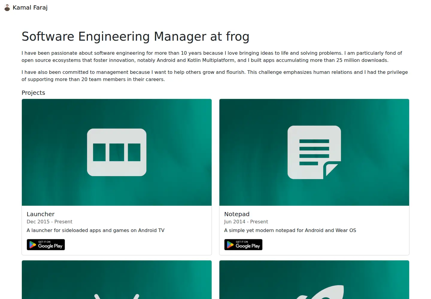 Screenshot of kfaraj.com