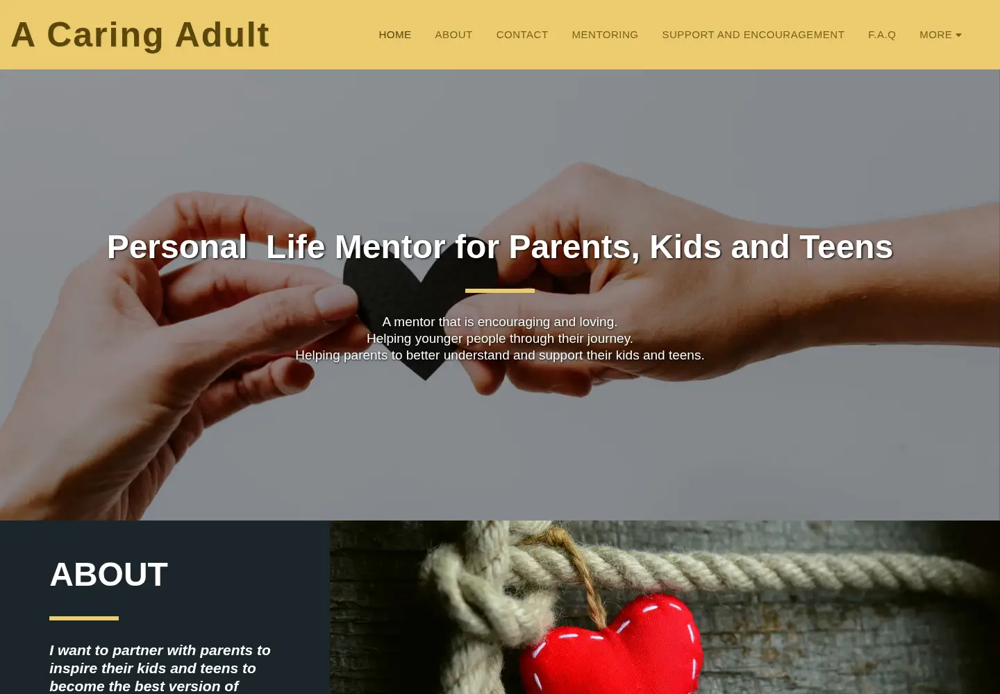 Screenshot of kidsandteensmentor.com