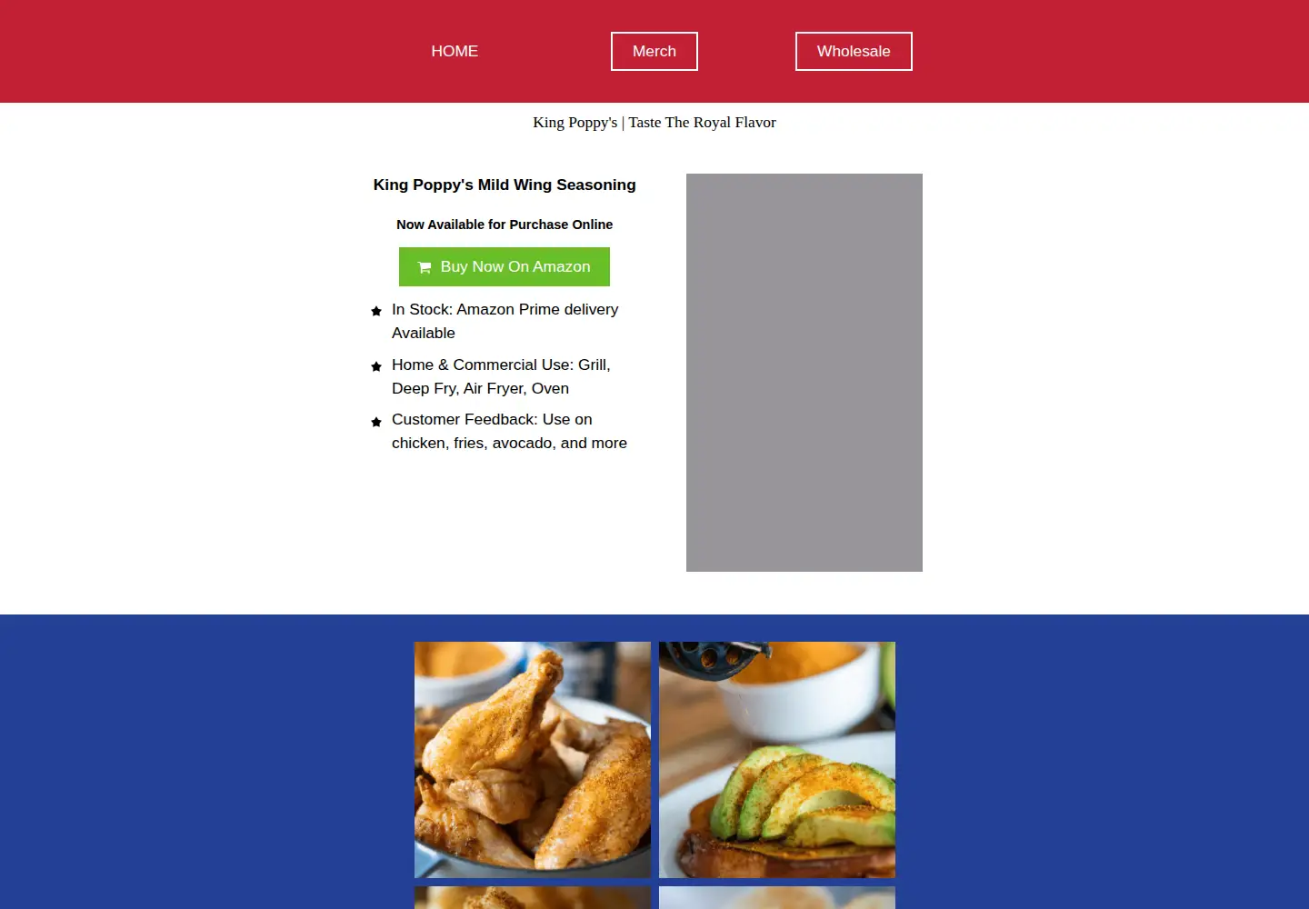 Screenshot of kingpoppy.com