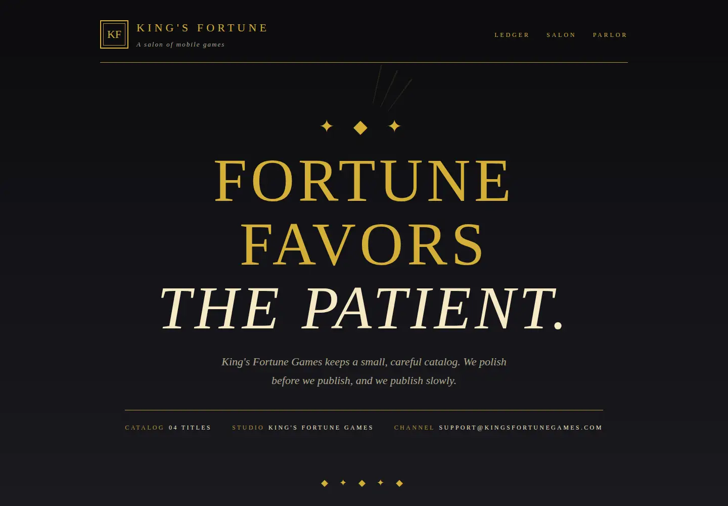 Screenshot of kingsfortunegames.com