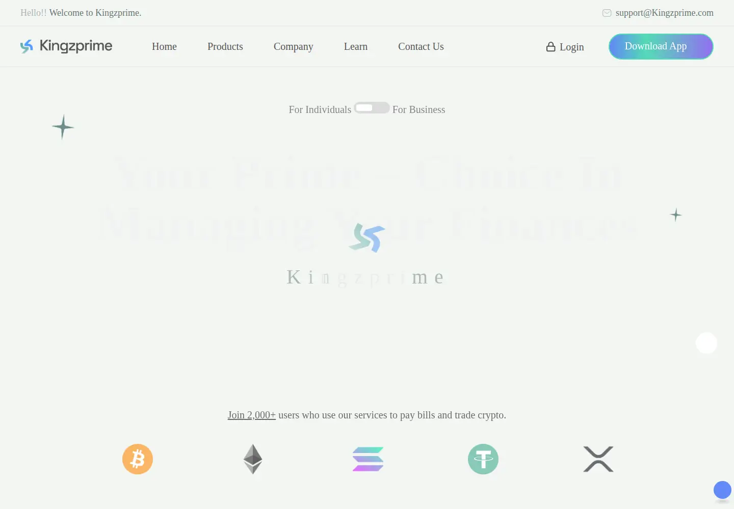 Captured homepage of kingzprime.com in the current scan