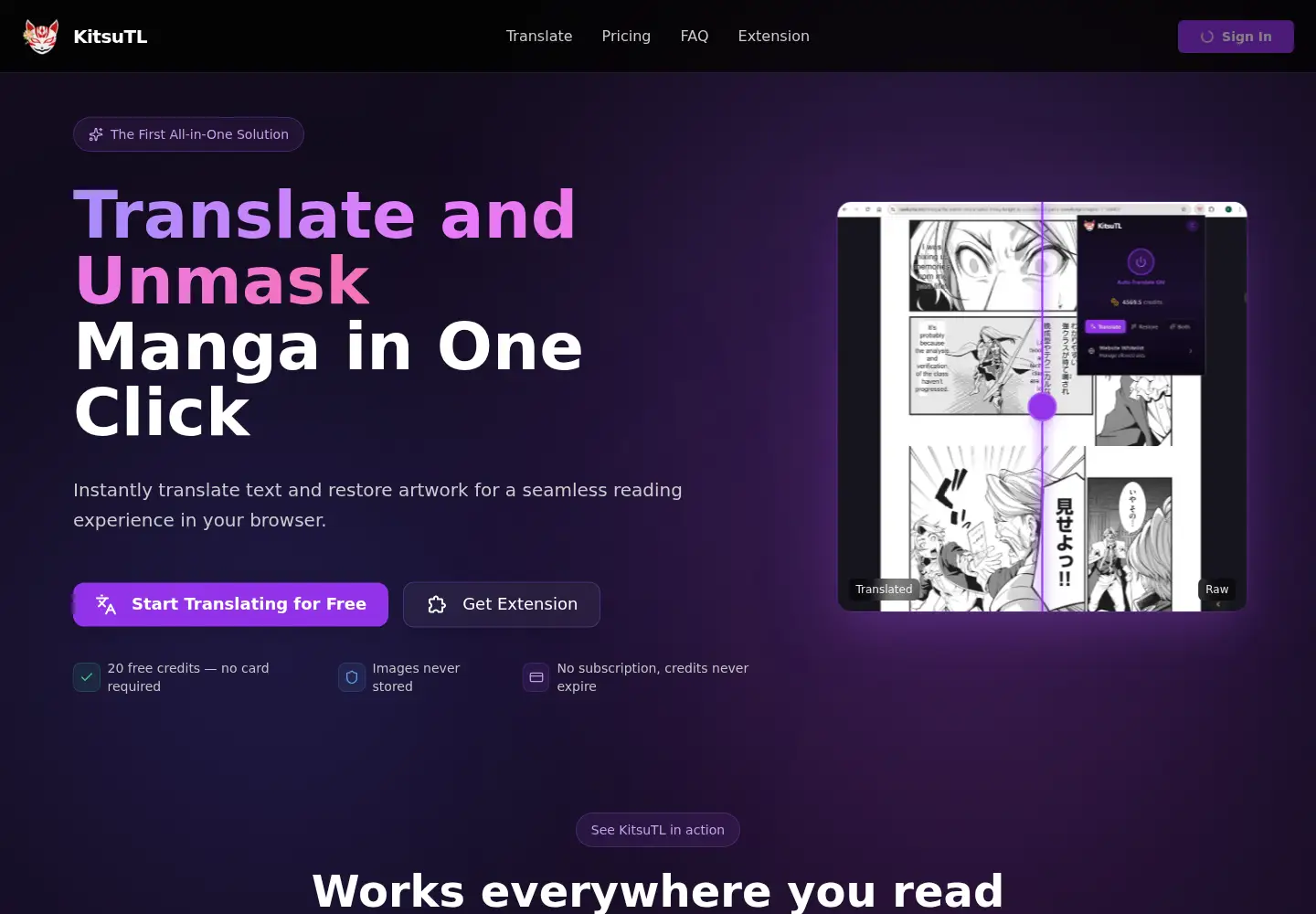 Screenshot of kitsutl.com