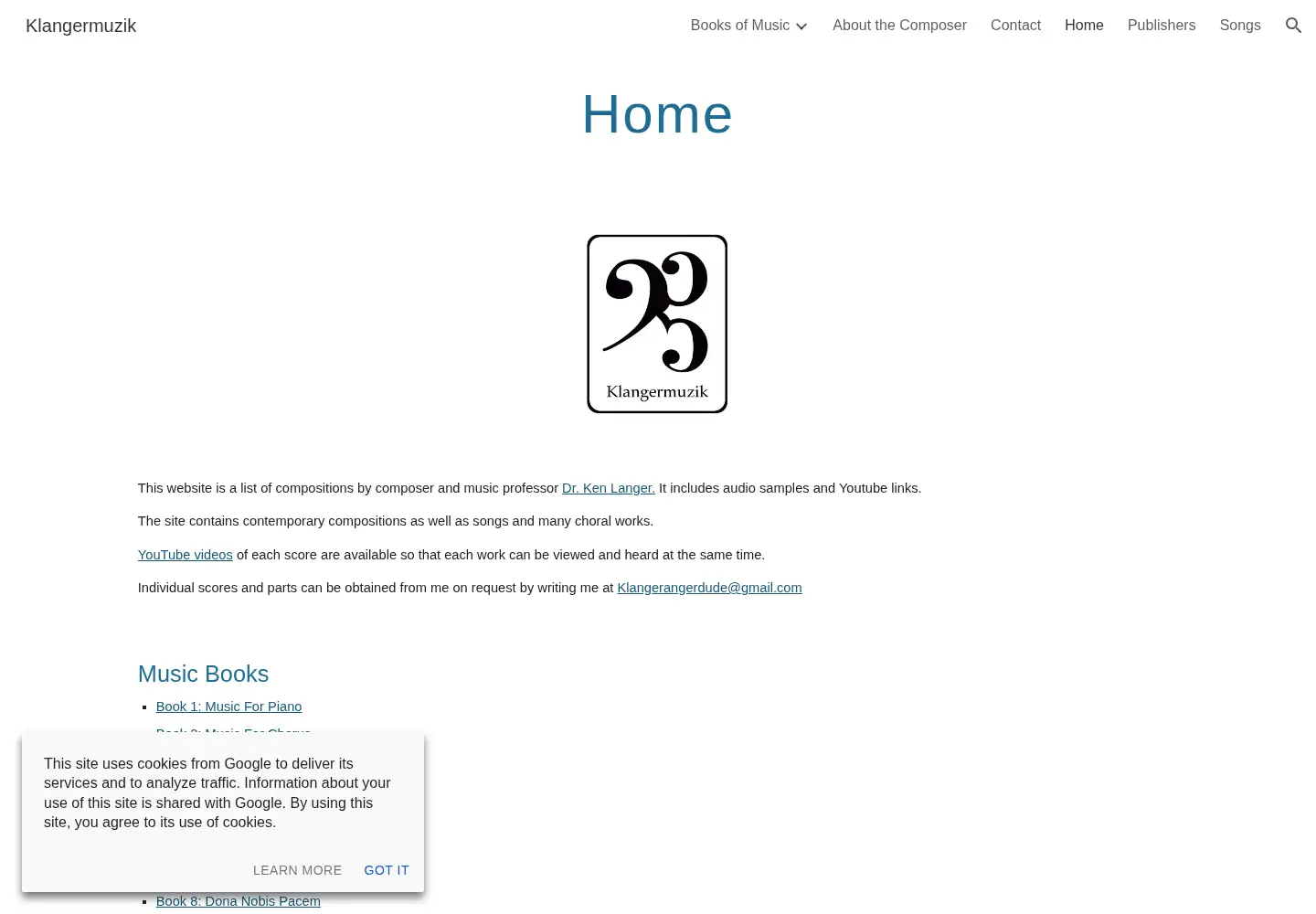 Screenshot of klangermuzik.com