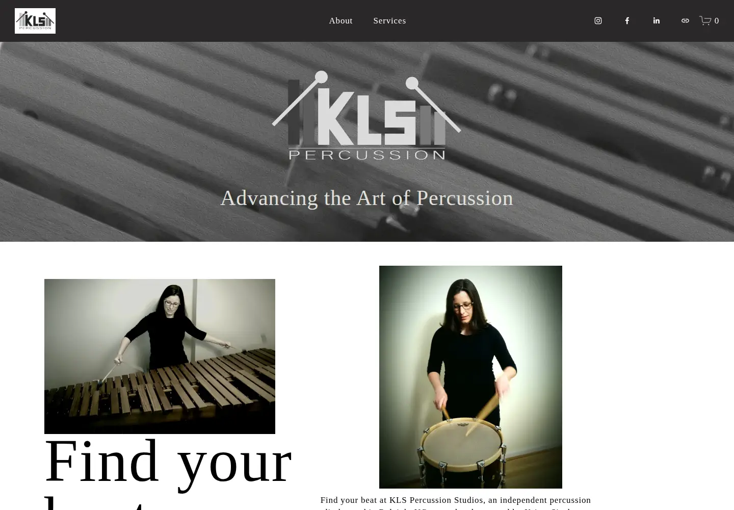 Captured homepage of klspercussion.com in the current scan