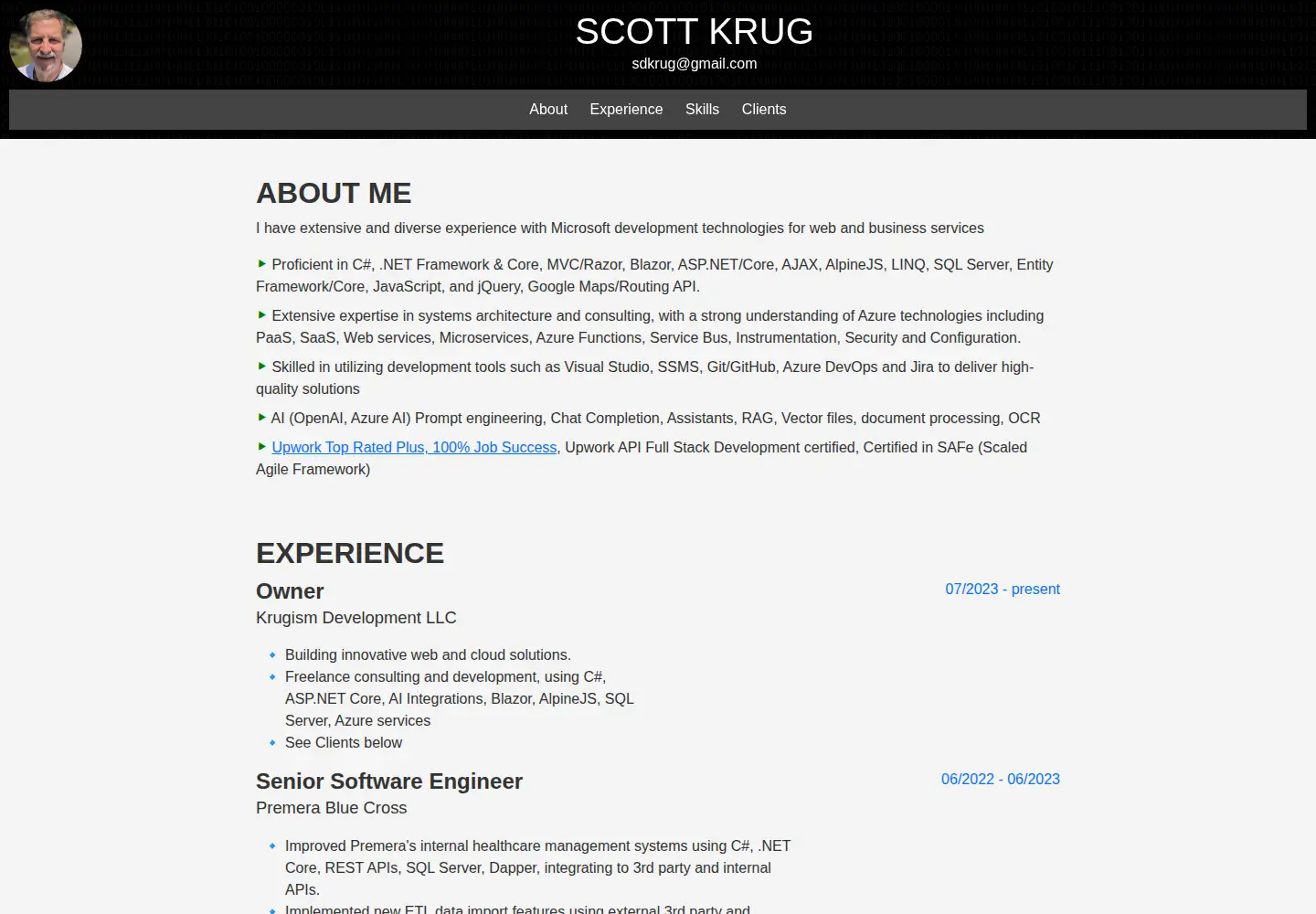 Screenshot of krugismdev.com