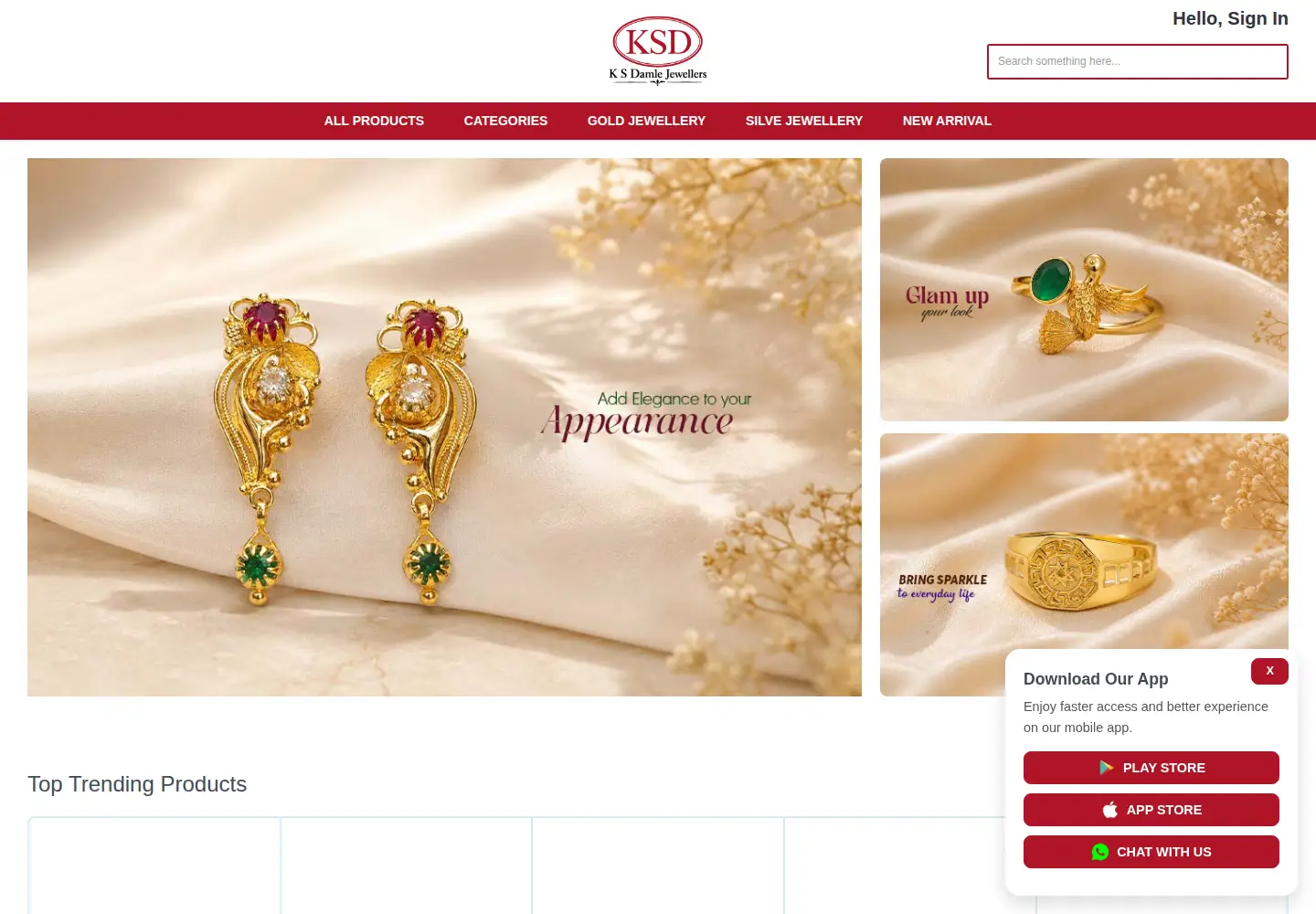 Screenshot of ksdamlejewellers.com