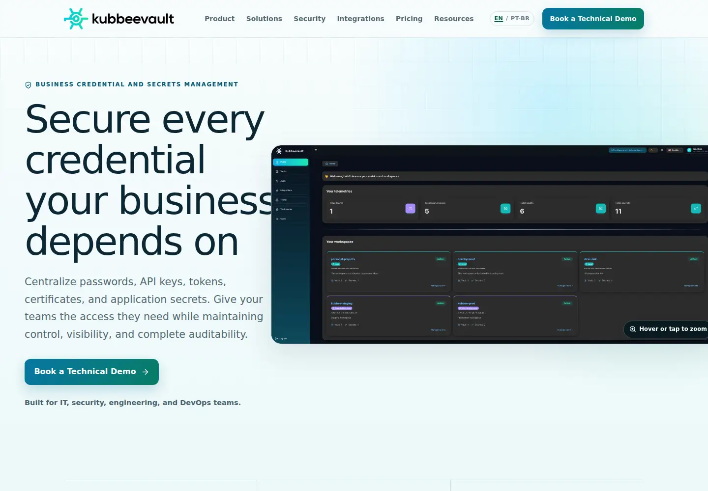 Screenshot of kubbeevault.com