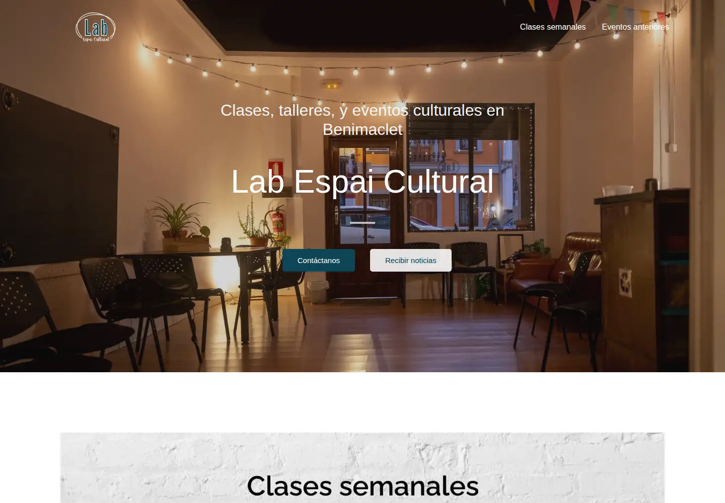 Captured homepage of labespaicultural.com in the current scan
