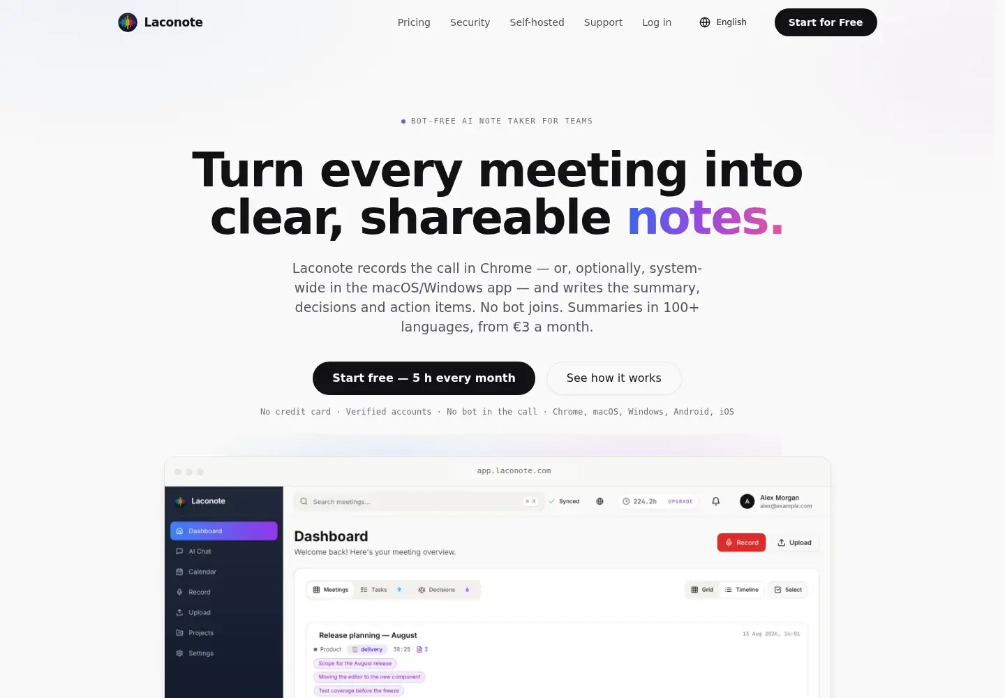 Screenshot of laconote.com