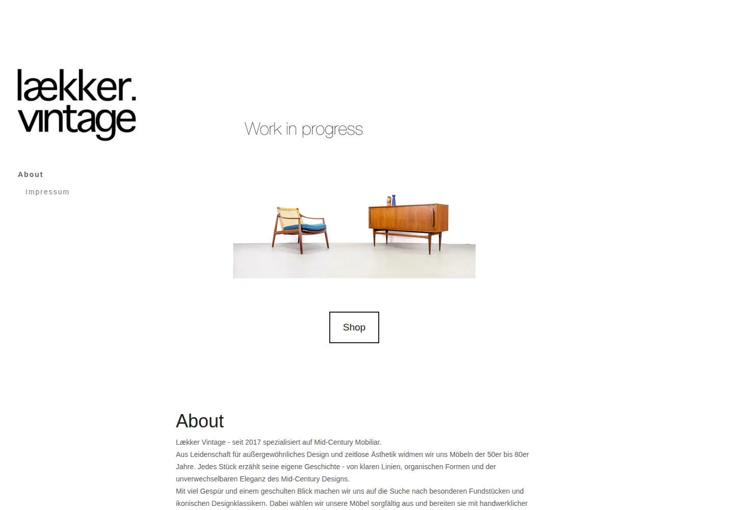 Screenshot of laekker-vintage.com