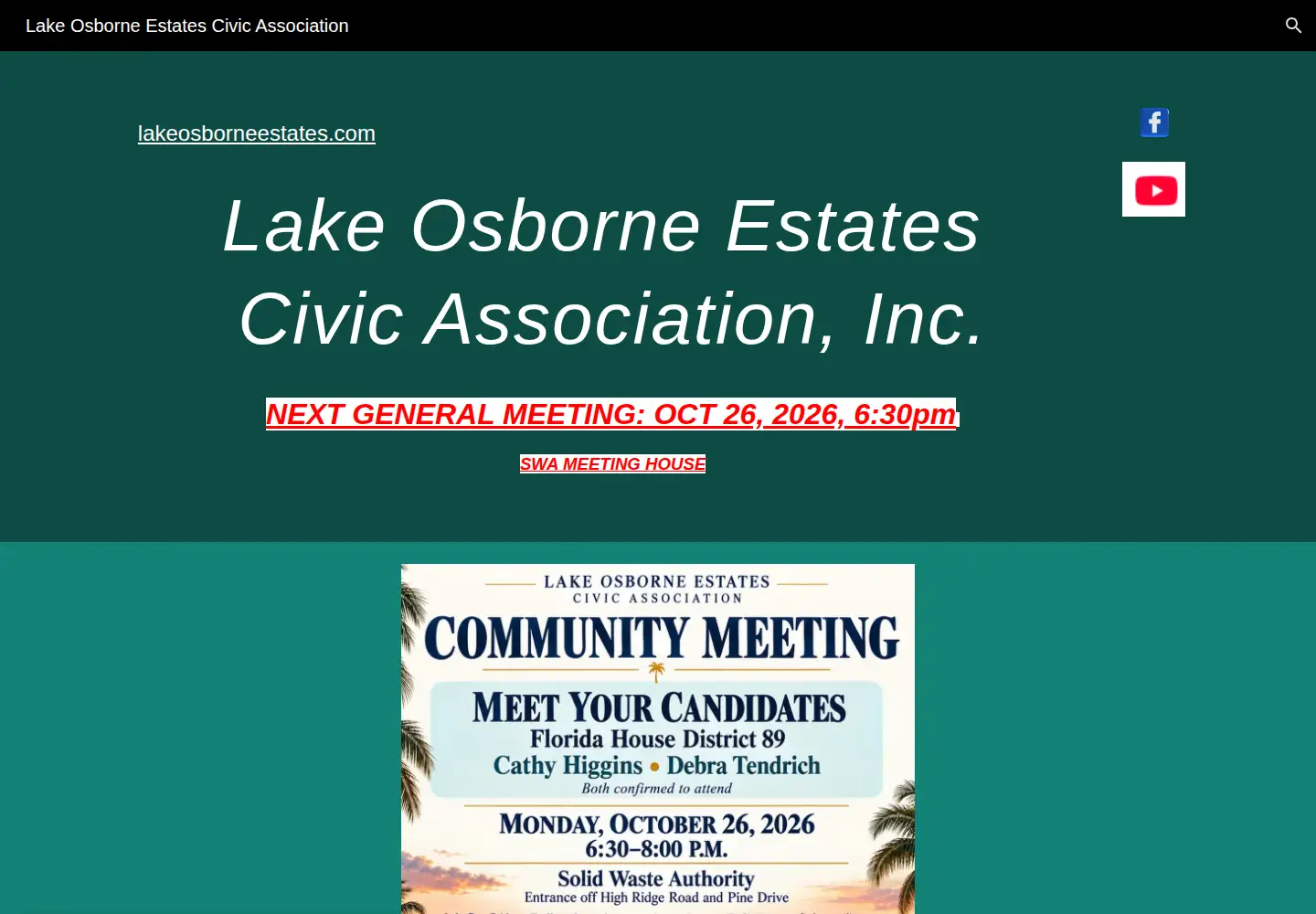 Screenshot of lakeosborneestates.com