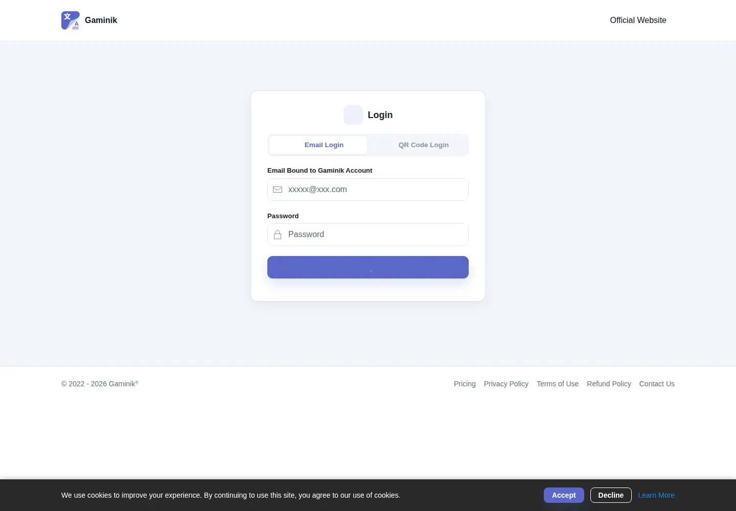 Captured homepage of langbag.com in the current scan