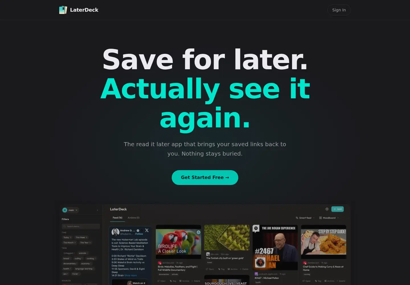 Screenshot of laterdeck.com