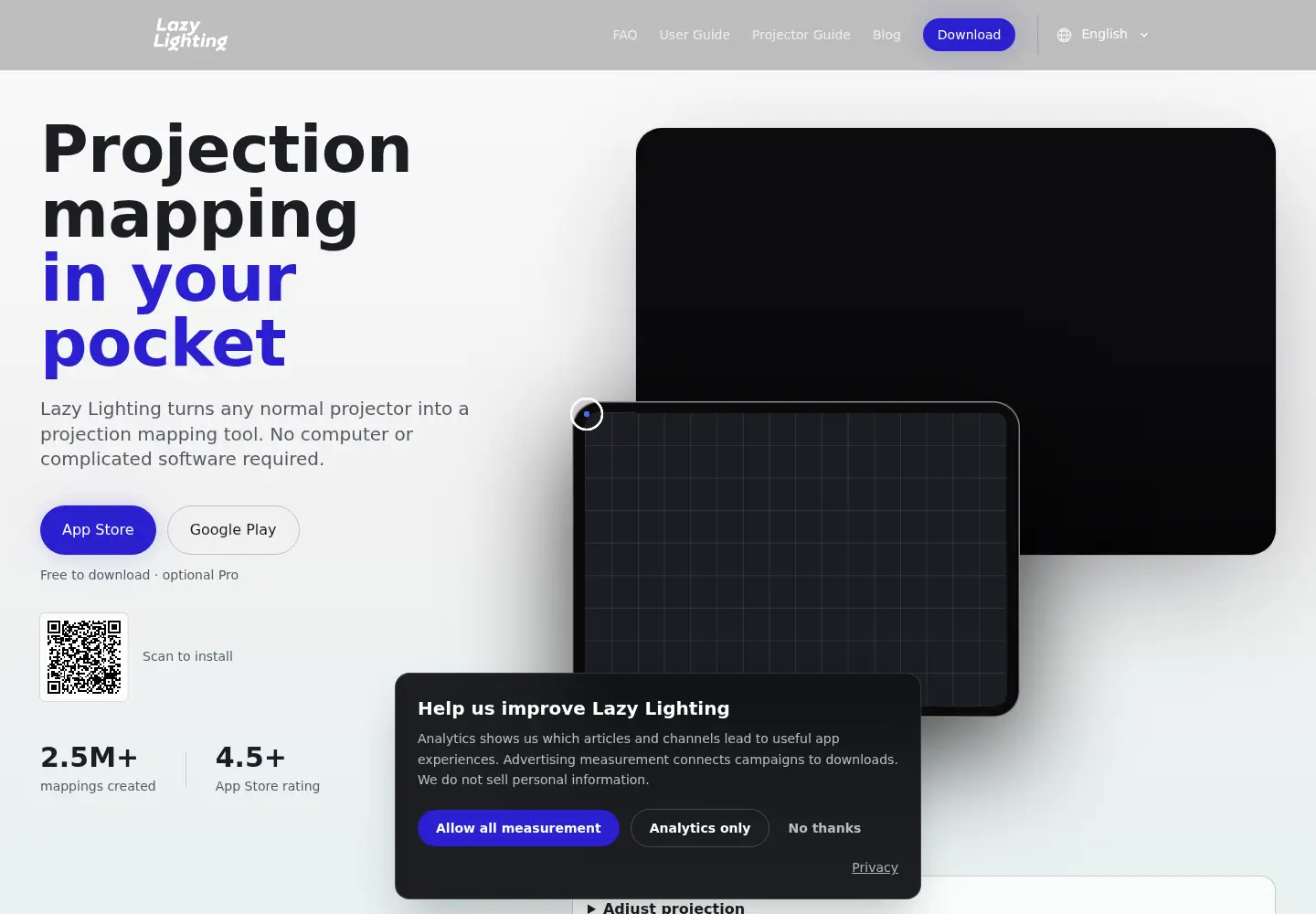 Captured homepage of lazylighting.com in the current scan