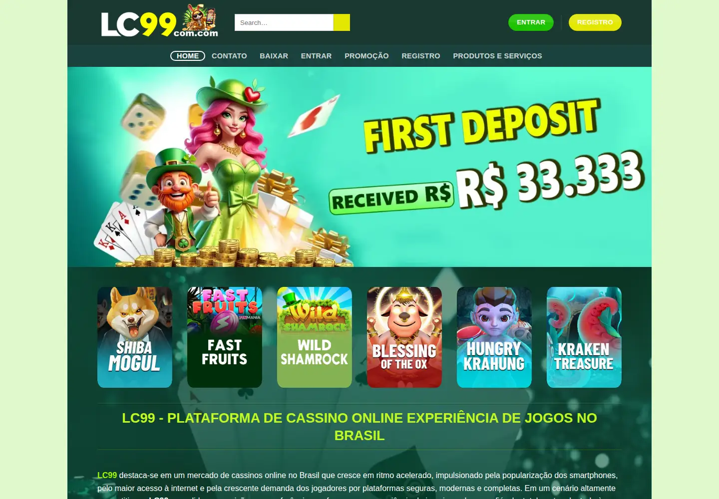 Captured homepage of lc99com.com in the current scan