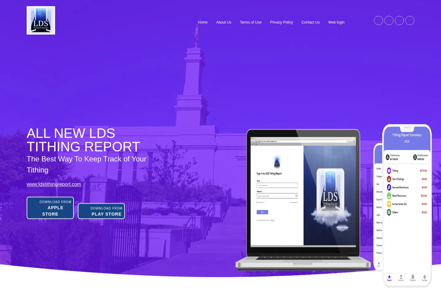Screenshot of ldstithingreport.com