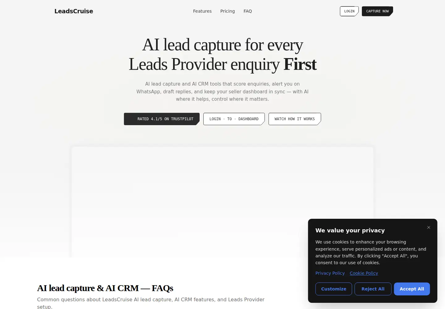 Screenshot of leadscruise.com