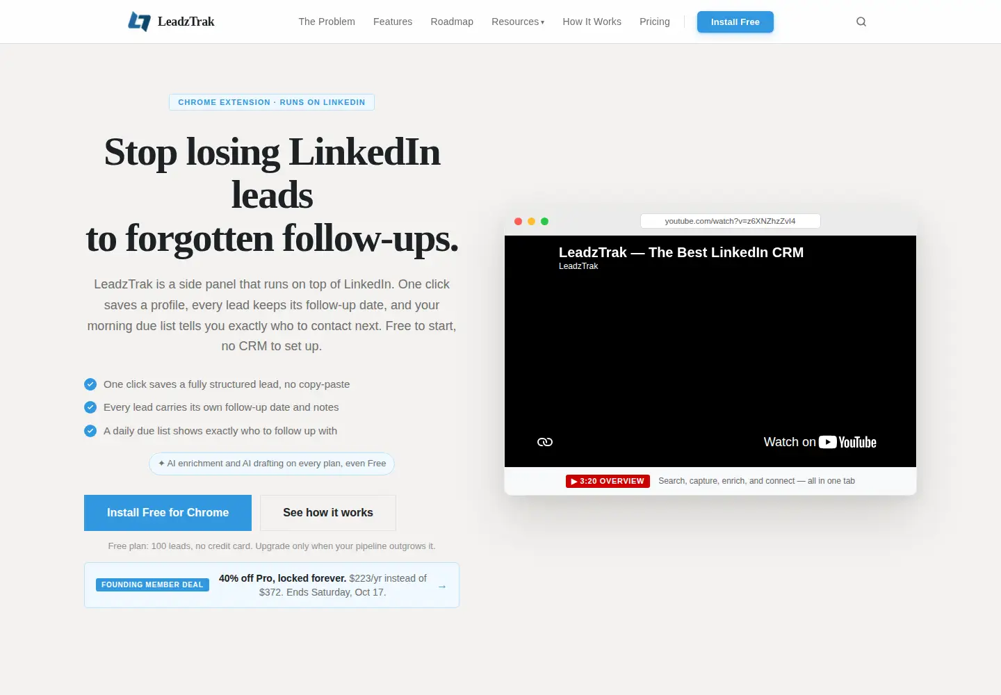 Screenshot of leadztrak.com