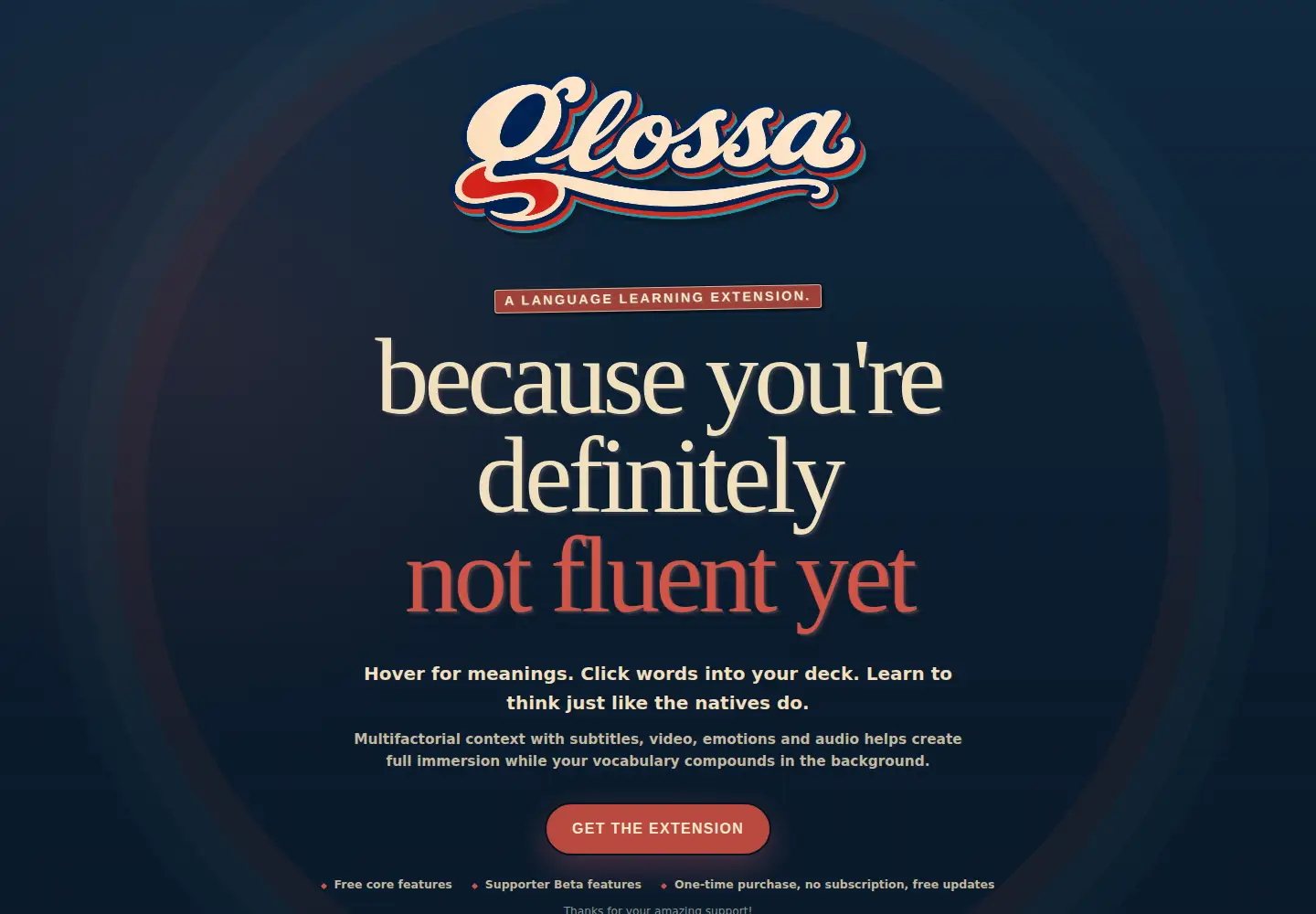 Screenshot of learnwithglossa.com