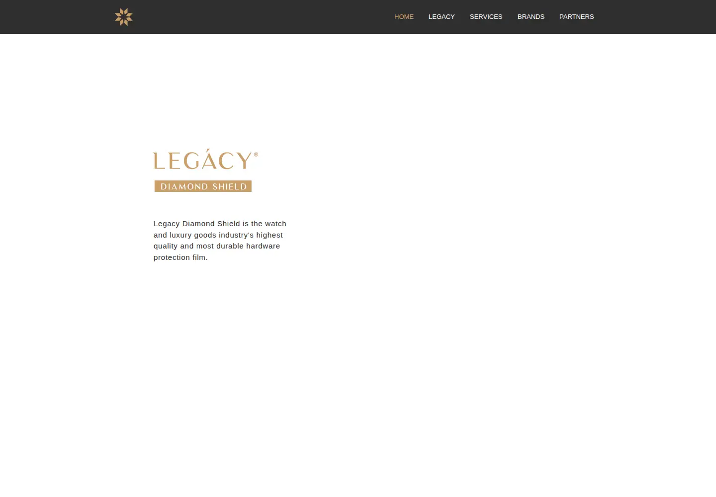Screenshot of legacydiamondshield.com
