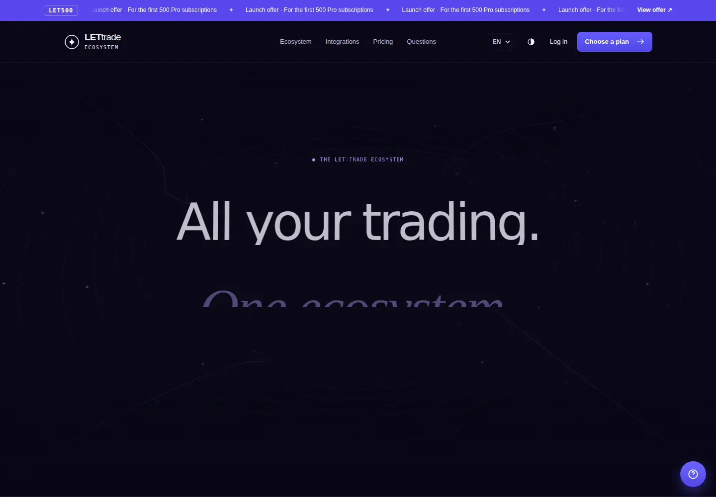 Captured homepage of let-tradejournal.com in the current scan