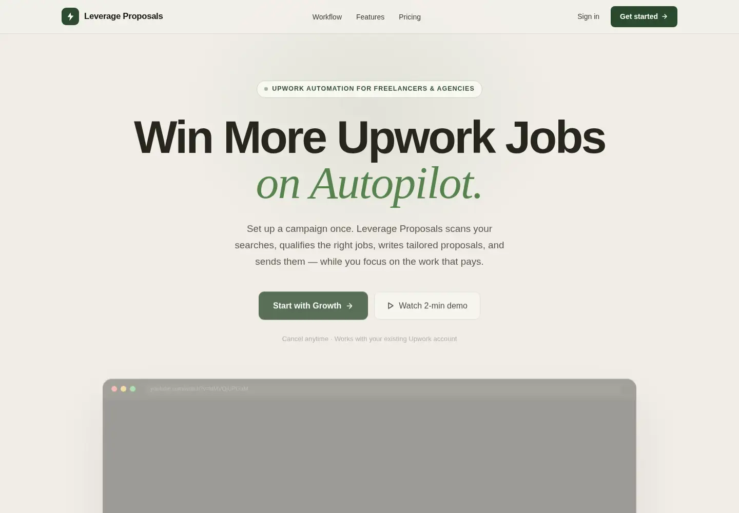 Screenshot of leverageproposals.com