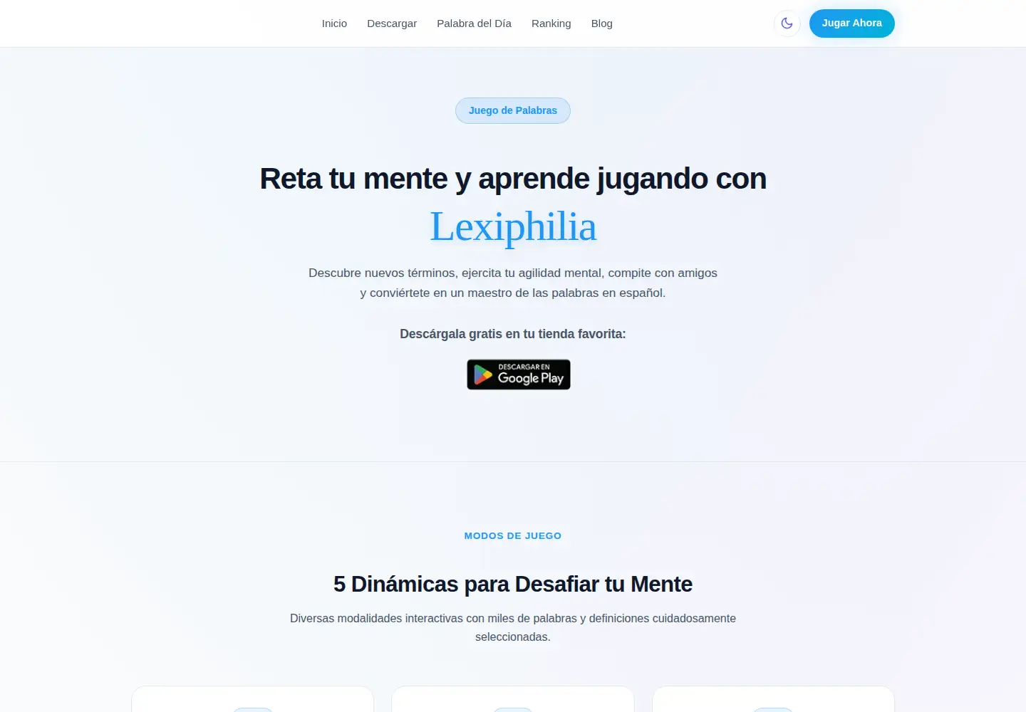 Screenshot of lexiphilia.com